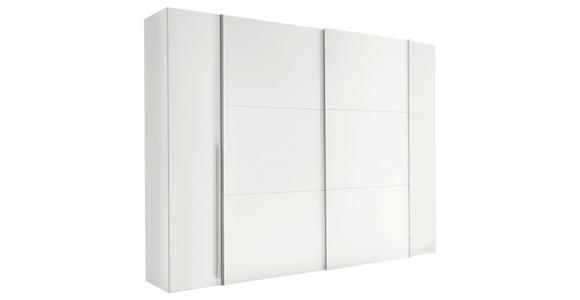 KLEIDERSCHRANK  in Weiß  - Alufarben/Weiß, KONVENTIONELL, Holzwerkstoff/Kunststoff (267/205/57cm) - Carryhome