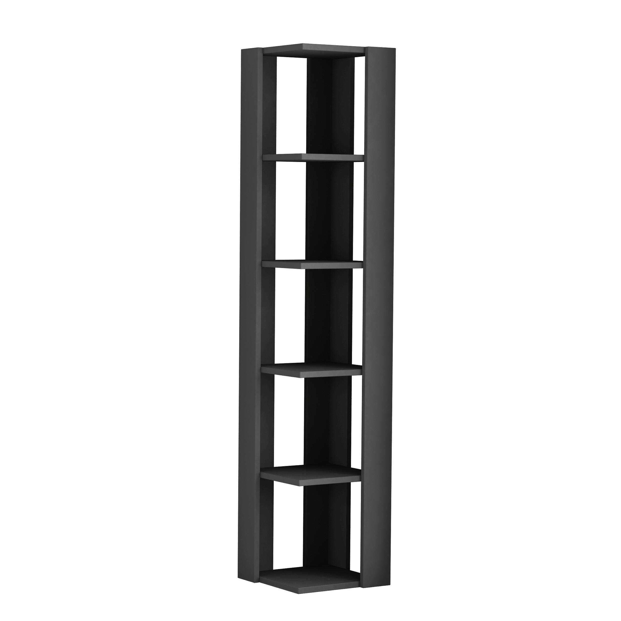 BOKHYLLA i 34/161/34 cm antracit  - antracit, Design, trämaterial (34/161/34cm) - Livetastic