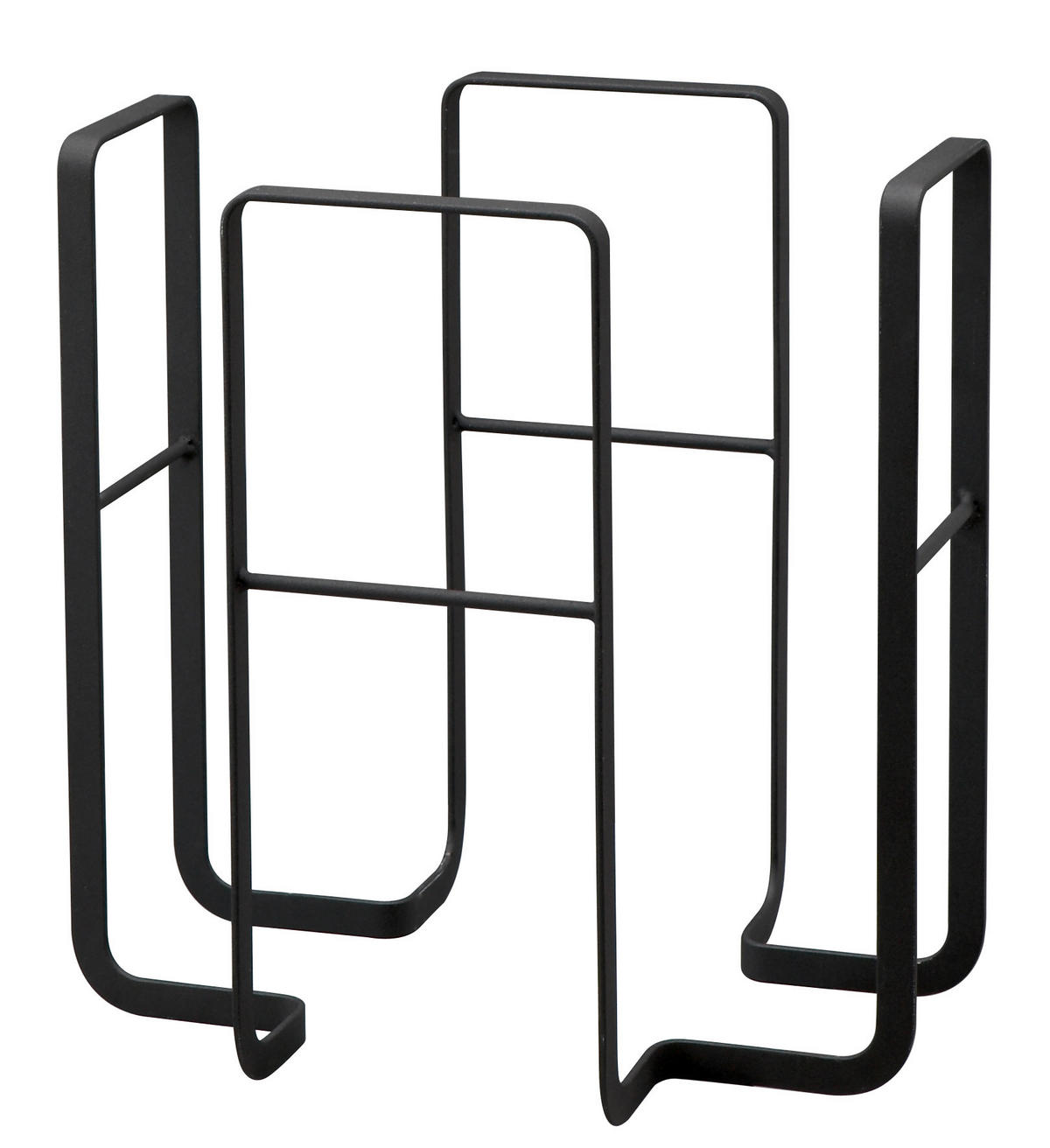 ZEITUNGSSTÄNDER  - Schwarz, Basics, Metall (35/27,5/35cm)