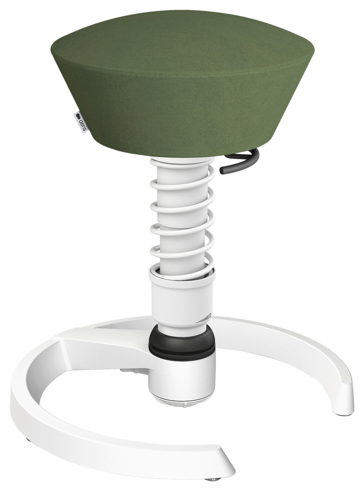 BÜROHOCKER Mikrofaser Grün, Weiß  - Weiß/Grün, Basics, Textil/Metall (55/45,66/55cm) - Aeris