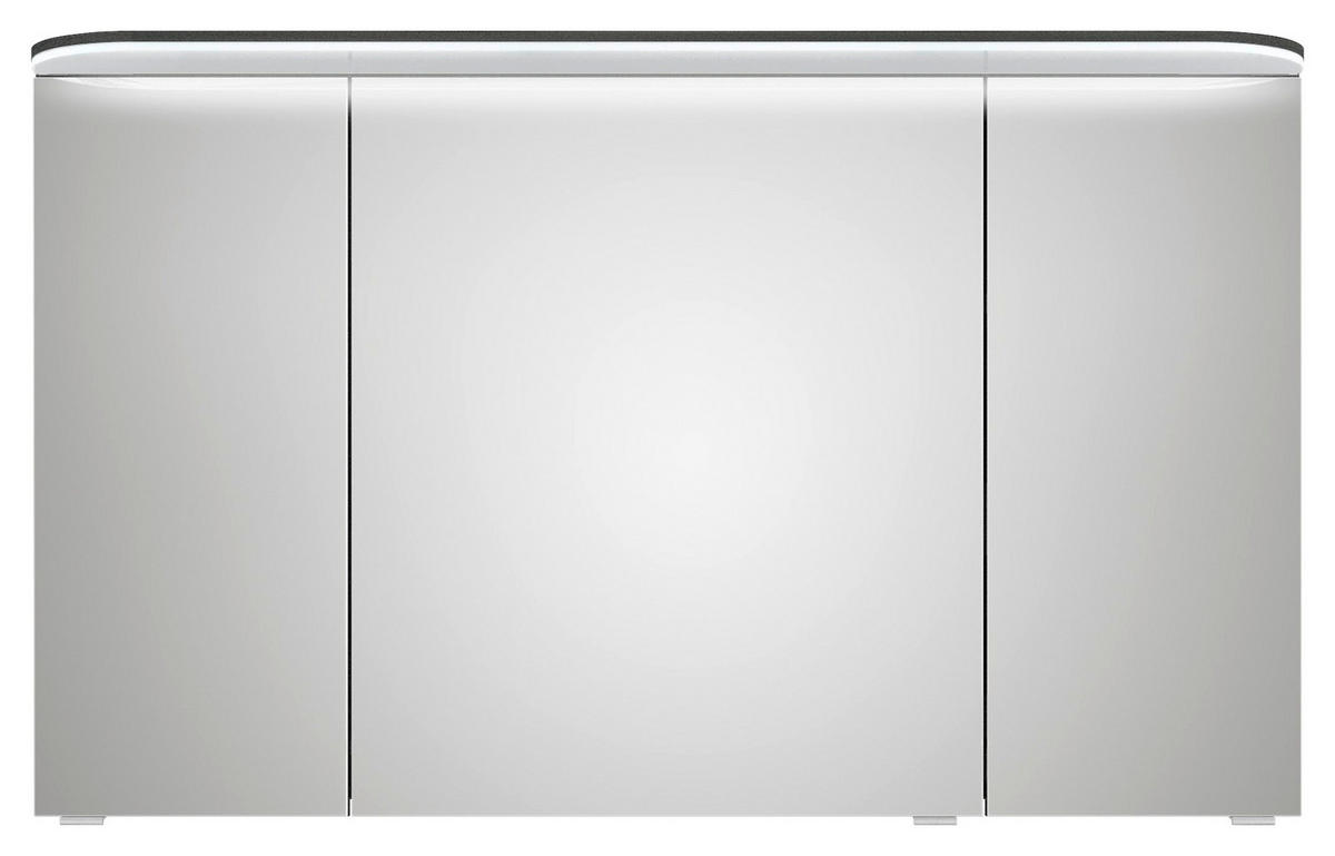 SPIEGELSCHRANK 120/72,3/17 cm  - Chromfarben/Graphitfarben, KONVENTIONELL, Glas/Holzwerkstoff (120/72,3/17cm) - Pelipal