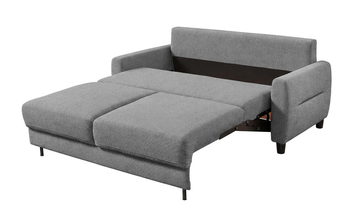SCHLAFSOFA Chenille Grau  - Schwarz/Grau, Modern, Holz/Textil (192/83/99cm) - MID.YOU