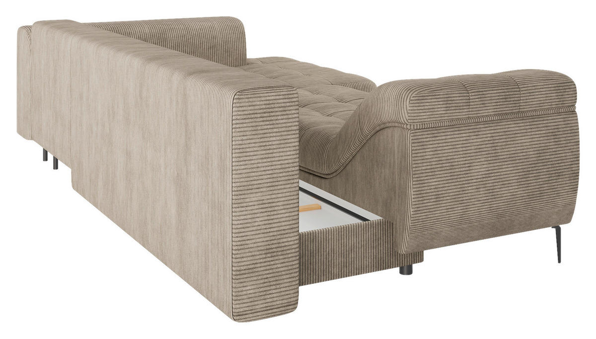 ECKSOFA Taupe  - Taupe/Creme, Design, Textil (177/276cm) - MID.YOU