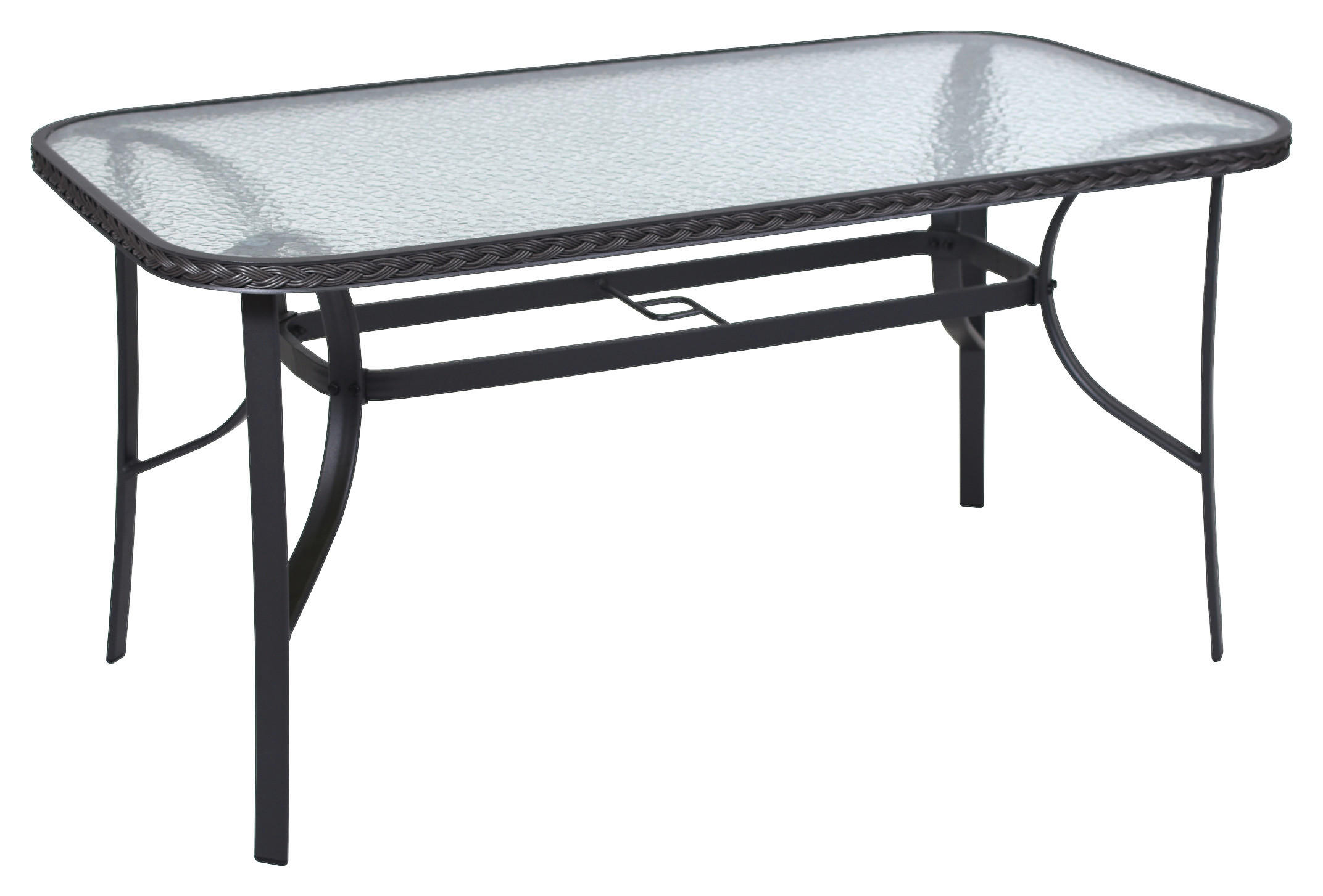 GARTENTISCH Metall, Kunststoff Graphitfarben, Grau rechteckig  - Graphitfarben/Grau, MODERN, Kunststoff/Metall (150/80/72,5cm) - Gardenson