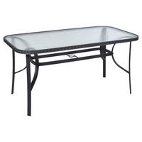 GARTENTISCH 150/80/72,5 cm Metall, Kunststoff rechteckig  - Graphitfarben/Grau, MODERN, Kunststoff/Metall (150/80/72,5cm) - Gardenson