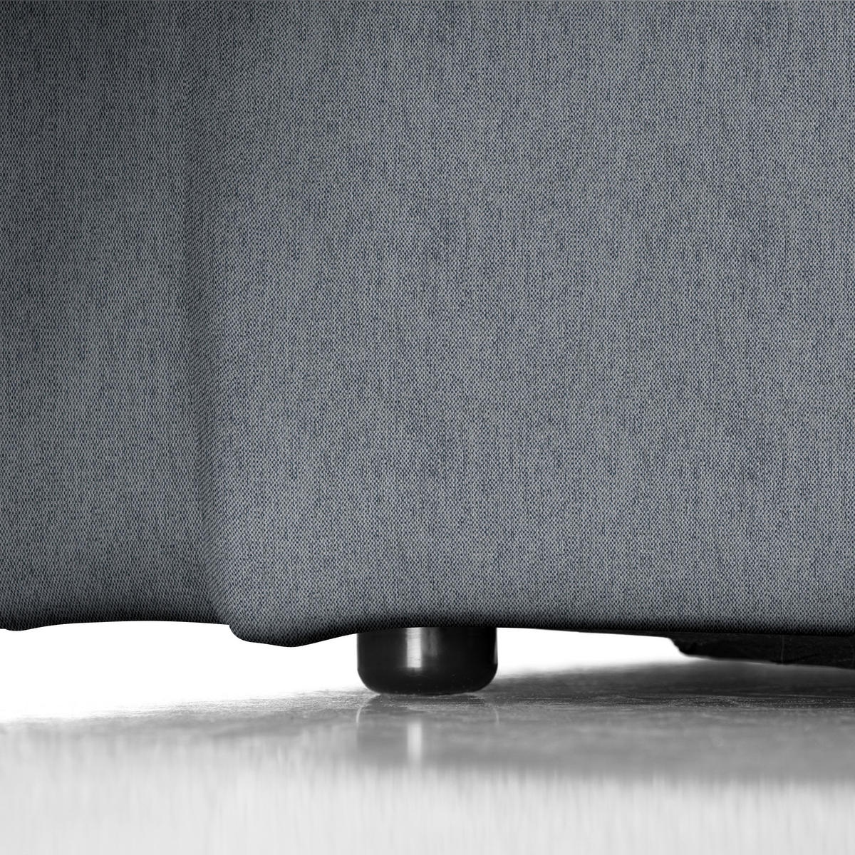 ECKSOFA  in Webstoff Grau  290/171 cm  - Schwarz/Grau, Design, Kunststoff/Textil (290/171cm) - home24