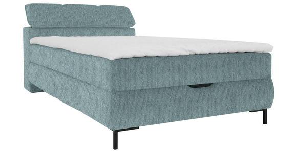 BOXBETT 120/200 cm in Blaugrau - Blaugrau/Schwarz, KONVENTIONELL, Holz/Holzwerkstoff (120/200cm) - Xora
