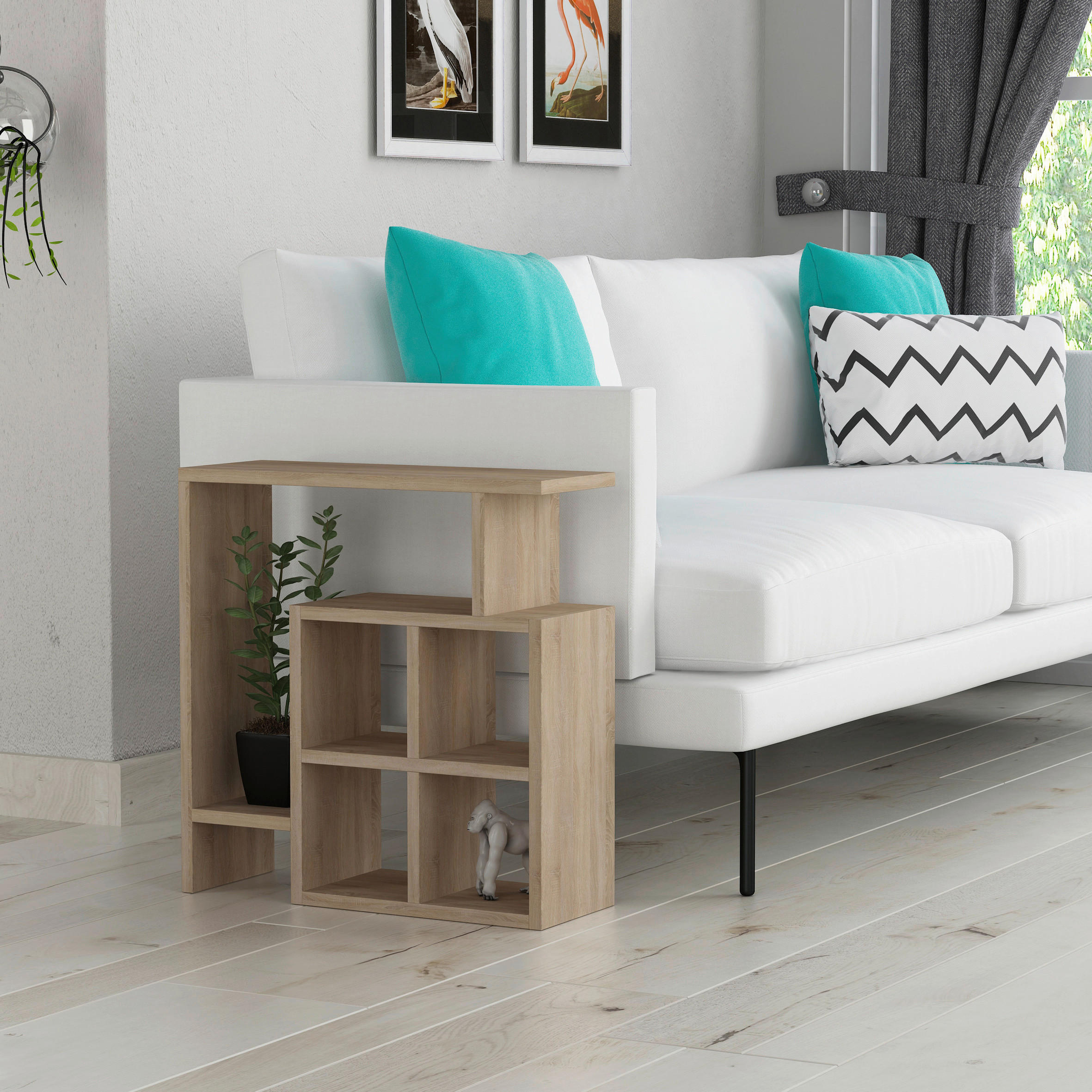 BEISTELLTISCH in Holzwerkstoff 55/20/57 cm  - Eichefarben, Design, Holzwerkstoff (55/20/57cm) - Livetastic