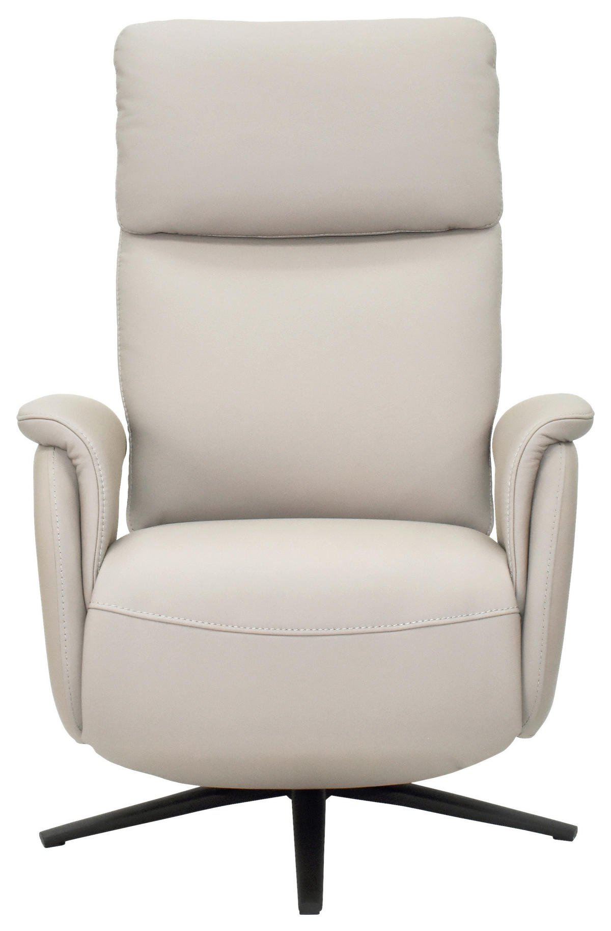 RELAXSESSEL Jessica beschichtet Kombination Echtleder/Lederlook    - Hellgrau/Schwarz, Design, Leder/Textil (74/100/89cm) - Cantus