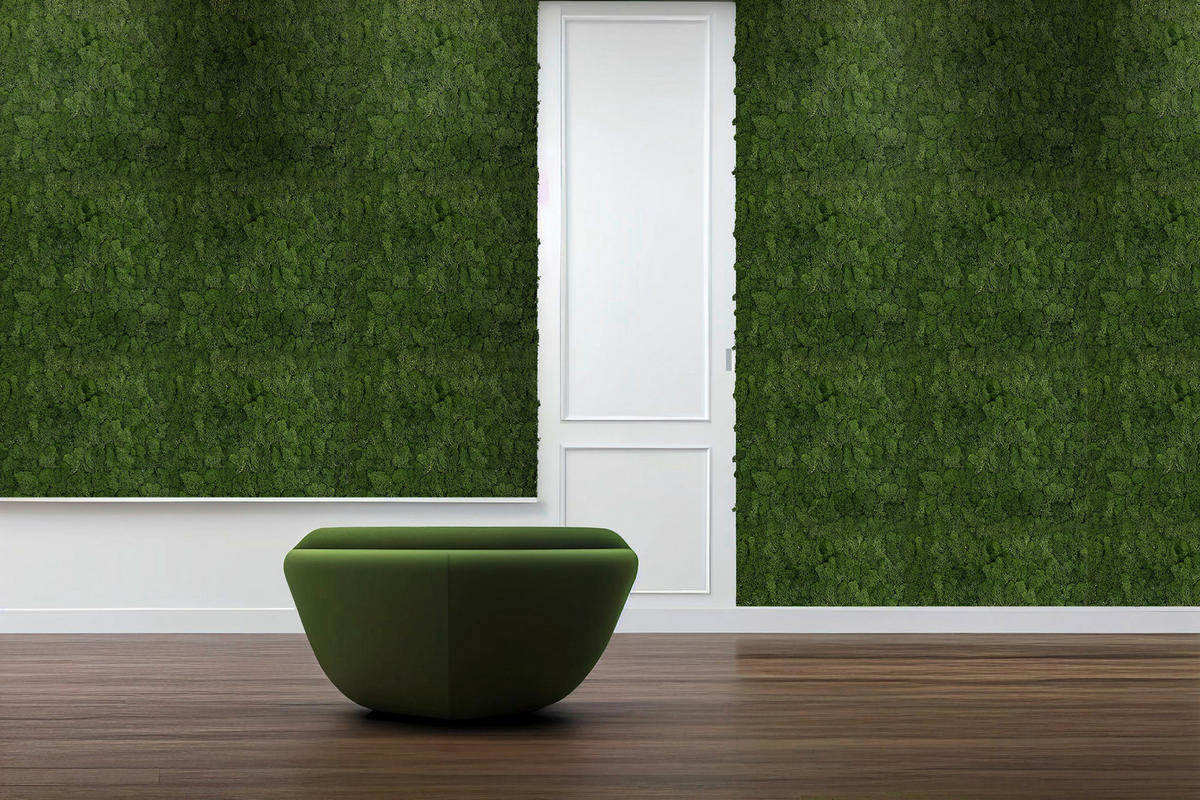 AKUSTIKPANEEL Modular Wall System Design Moos 52/52/4 cm  - Grün, KONVENTIONELL, Naturmaterialien (52/52/4cm) - Jangal