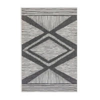 OUTDOORTEPPICH 80/150 cm Gemini Schwarz, Weiß  - Schwarz/Weiß, Design, Kunststoff (80/150cm)