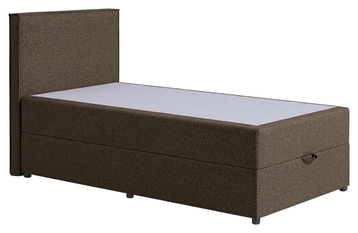 BOXBETT 100/200 cm  in Braun  - Schwarz/Braun, MODERN, Holzwerkstoff/Kunststoff (100/200cm) - MID.YOU