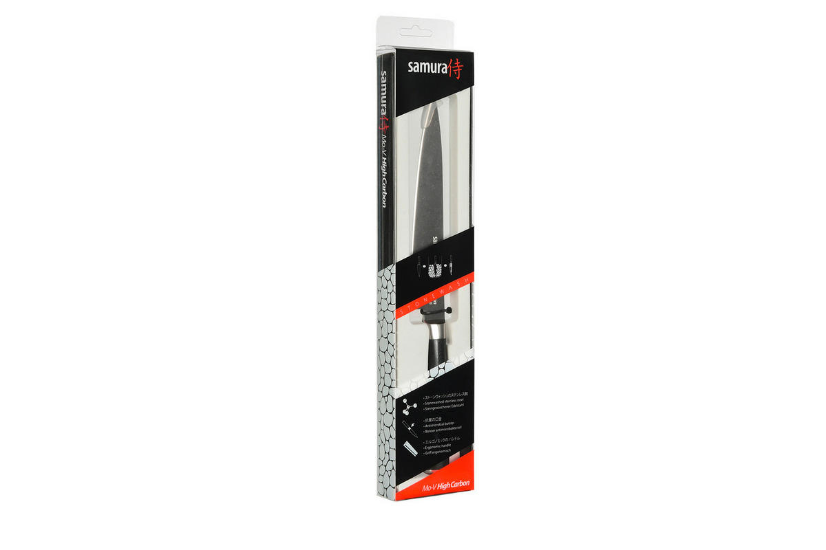 NOŽ UNIVERZALNI  MO-V 27,6/3,2/2,2 cm           oplemenjeni čelik - crna, Basics, drvni materijal/metal (27,6/3,2/2,2cm) - Samura