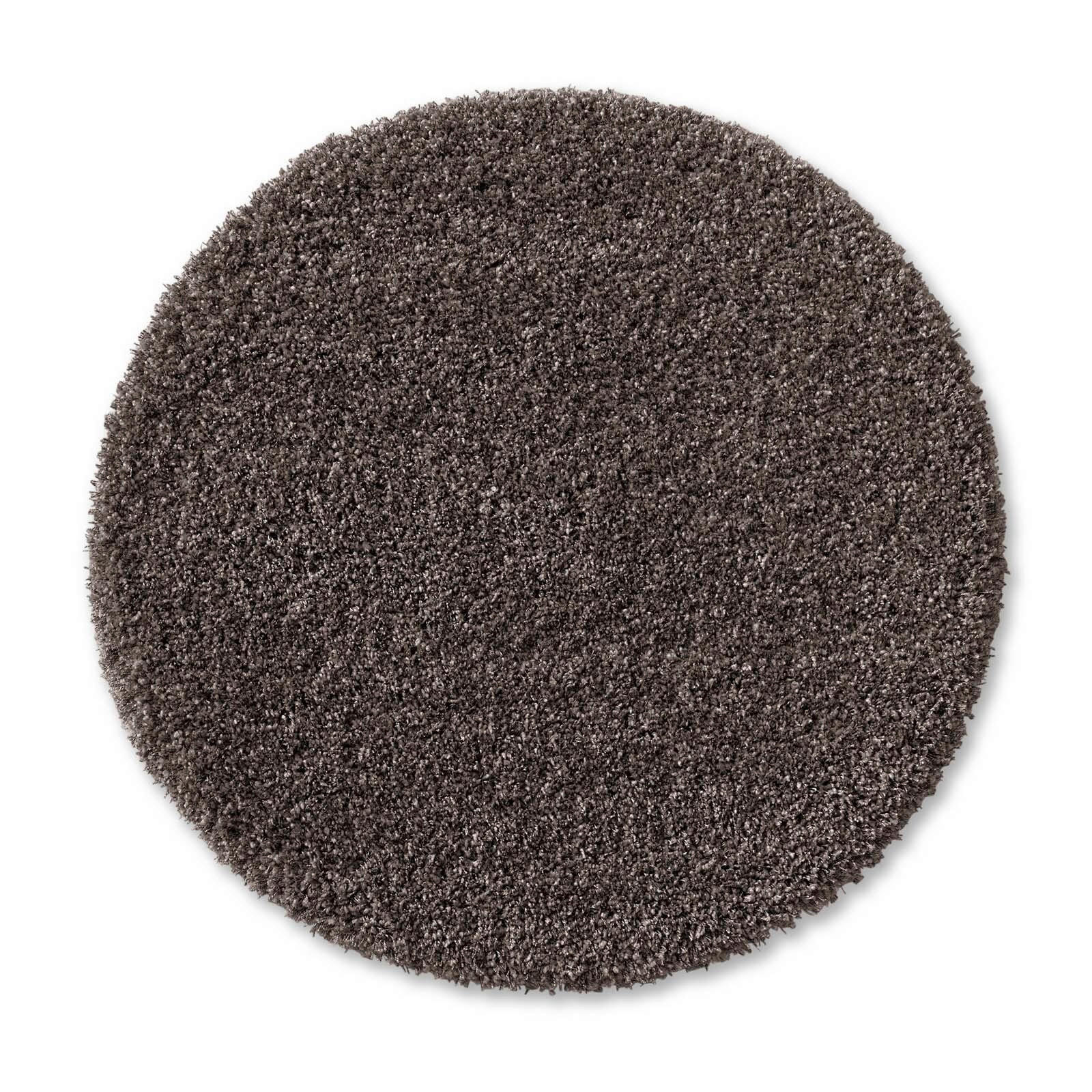 HOCHFLORTEPPICH 120 cm Anthrazit rund  - Anthrazit, Basics, Textil (120cm) - Novel