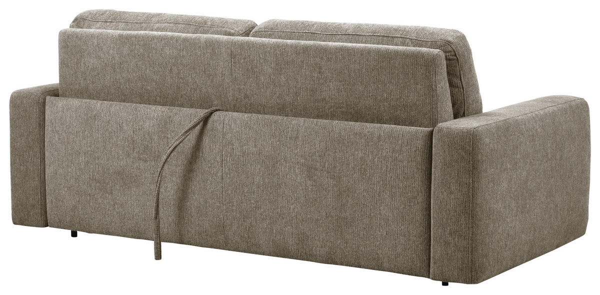 SCHLAFSOFA Flachgewebe Greige  - Greige/Schwarz, MODERN, Kunststoff/Textil (195/80/100cm) - Carryhome