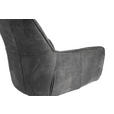 ARMLEHNSTUHL  Sitzfläche 360° drehbar, inklusive Armlehnen, automatische Rückholfunktion Mikrofaser  - Anthrazit/Schwarz, Design, Textil/Metall (65/85/63cm) - Novel