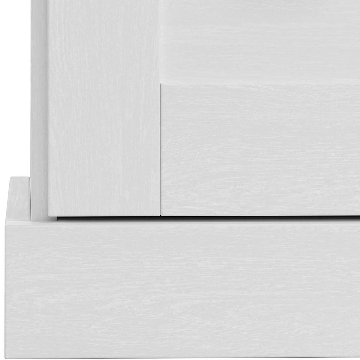 KOMMODE MURCIA, 75/80/35 cm, 3 Schublade(n)  - Silberfarben/Weiß, Design, Holzwerkstoff/Metall (75/80/35cm) - Livetastic