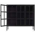 VITRINE in Schwarz  - Schwarz, Design, Glas/Metall (120/110/35cm) - Xora