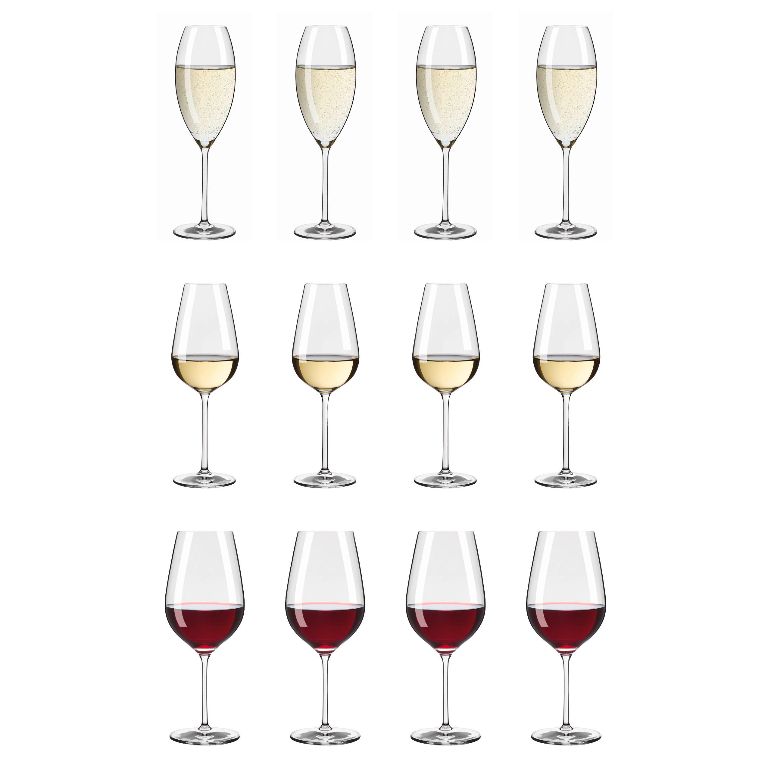 GLÄSERSET Glanzlicht 12-teilig  - Klar, Design, Glas (31,5/30,8/56,1cm) - Ritzenhoff