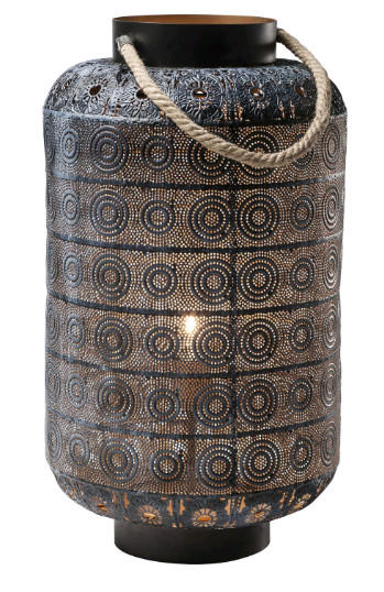 Bodenleuchte  - Goldfarben/Schwarz, LIFESTYLE, Textil/Metall (39/58/39cm) - Kare-Design