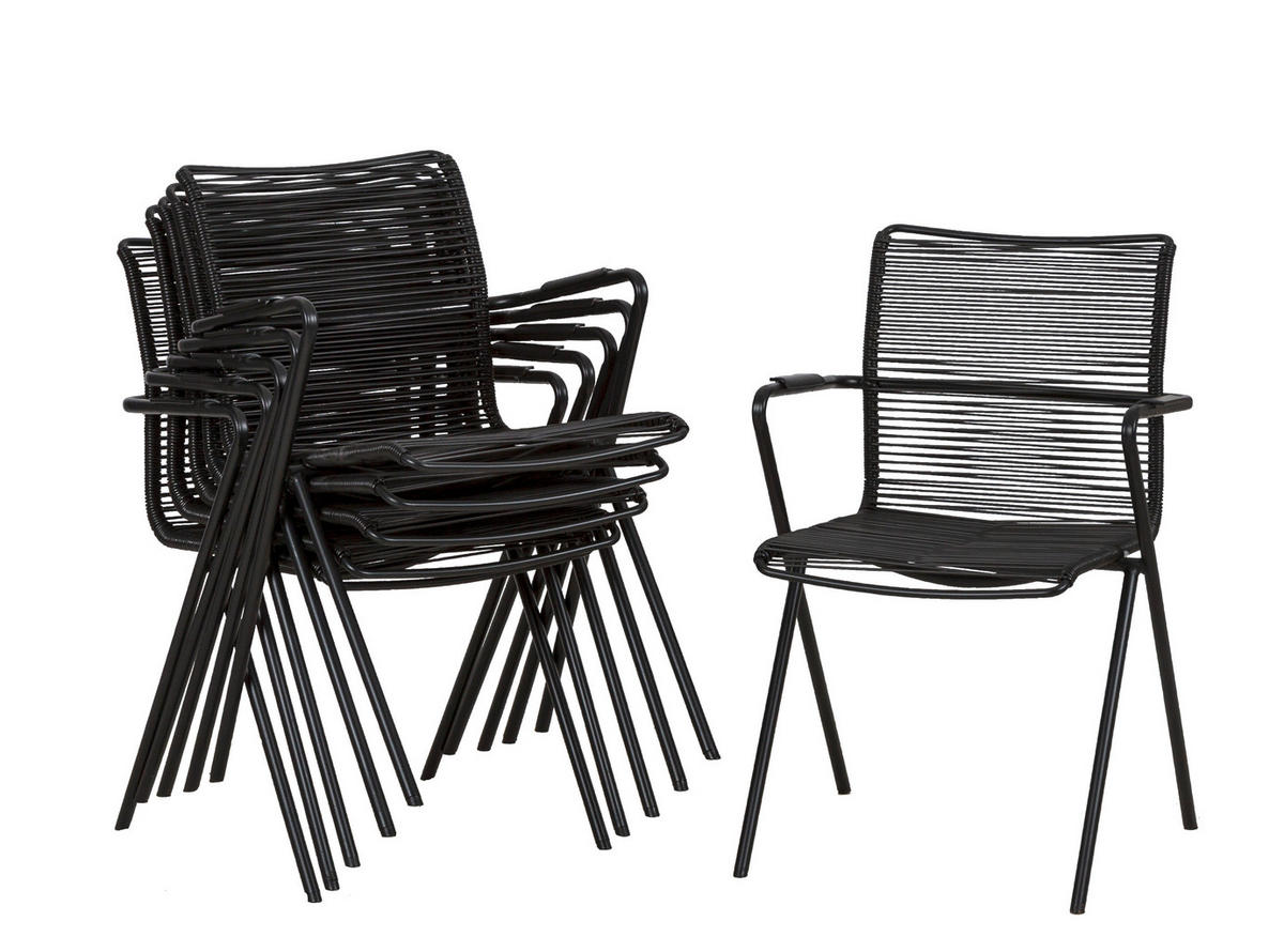 STAPELSESSEL Metall, Kunststoff Anthrazit, Schwarz  - Anthrazit/Schwarz, Basics, Kunststoff/Metall (55/57/83cm) - Acamp