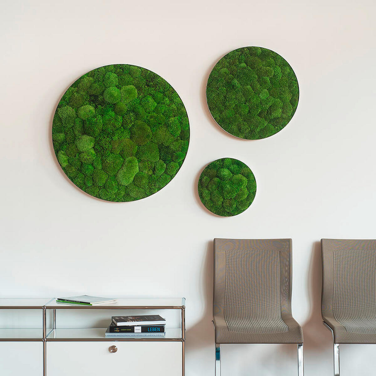 MOOSBILD Stylegreen  - Grün, Basics, Naturmaterialien/Metall (34/8cm)