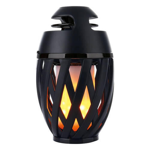 TISCHLEUCHTE MIT LAUTSPRECHER 10/16,5 cm   - Schwarz/Orange, Design, Kunststoff (10/16,5cm) - Näve