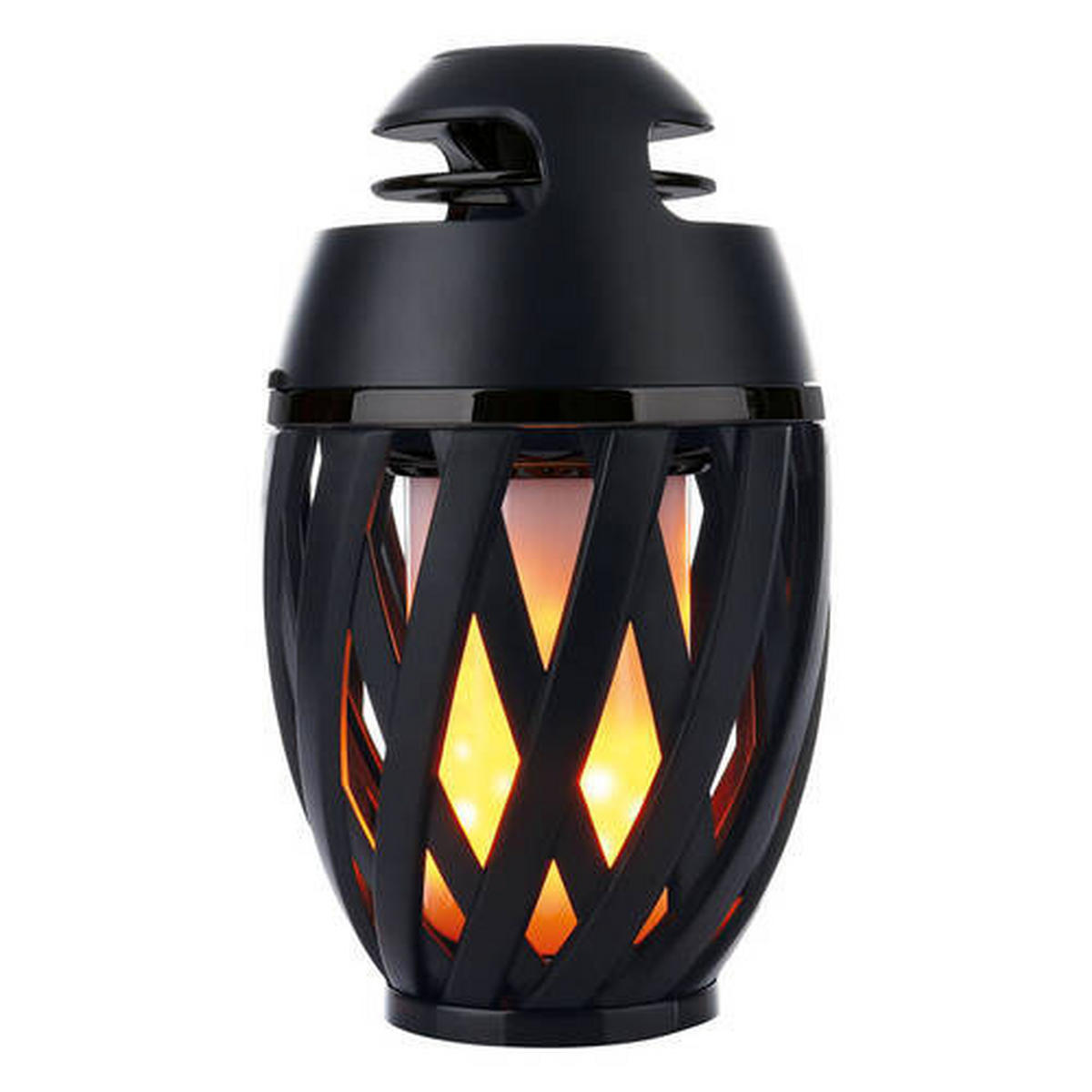TISCHLEUCHTE MIT LAUTSPRECHER 10/16,5 cm   - Schwarz/Orange, Design, Kunststoff (10/16,5cm) - Näve