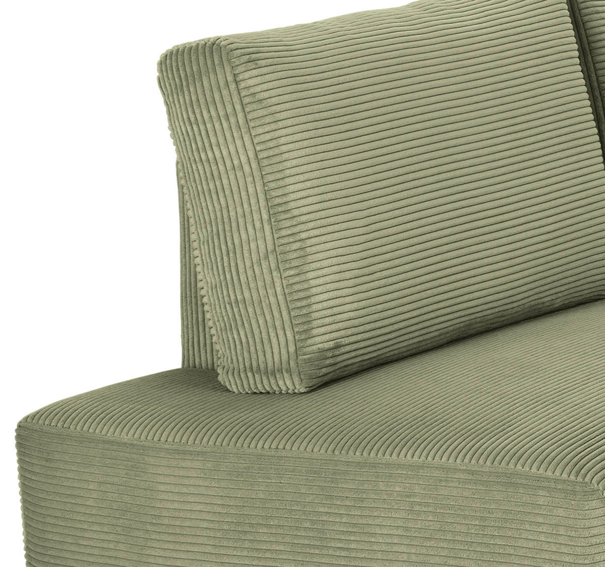 CloseUp von P & B ECKSOFA Grün Cord.