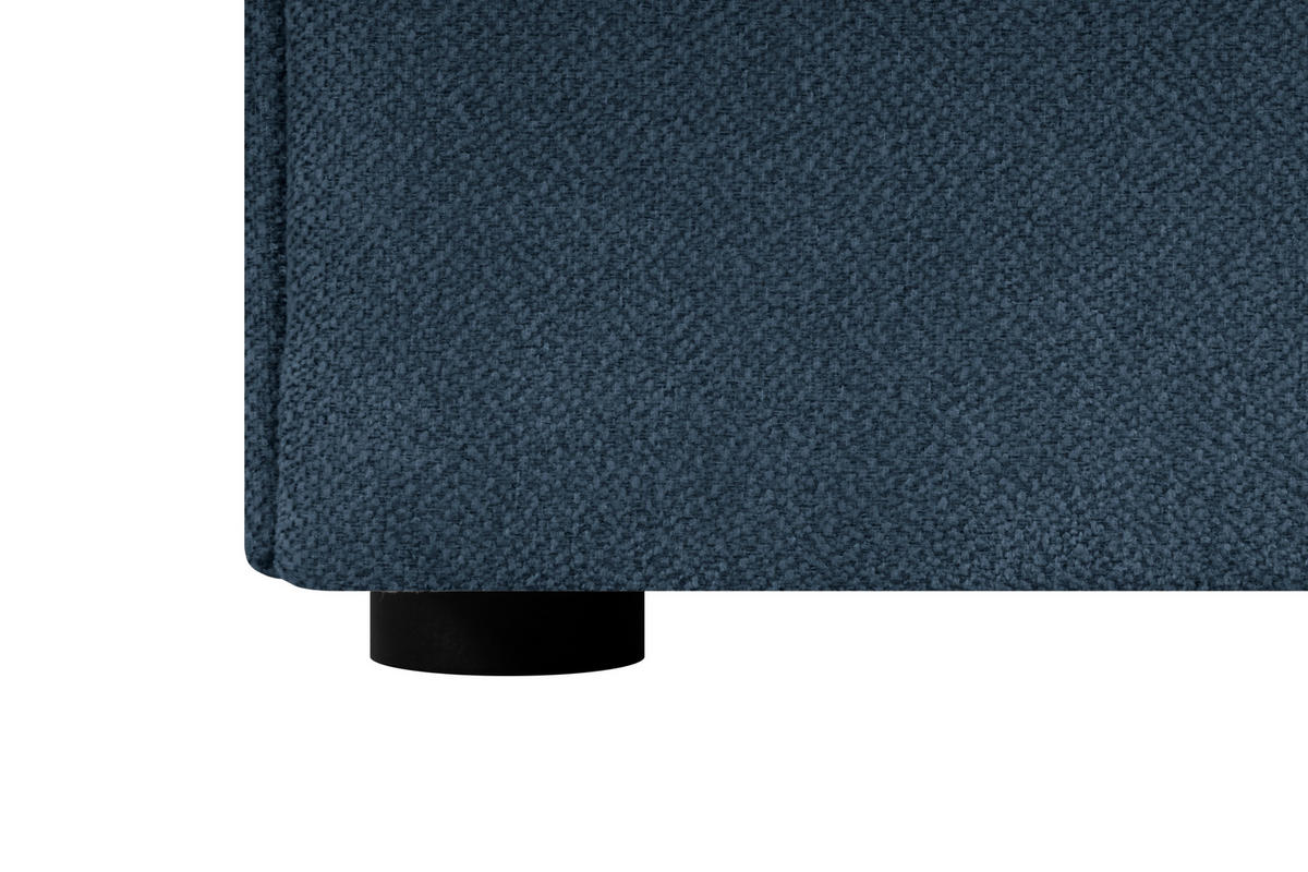 BOXSPRINGBETT 140/200 cm,  in Dunkelblau  - Schwarz/Dunkelblau, Design, Kunststoff/Textil (140/200cm) - Welnova