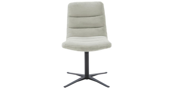 STUHL - Greige/Schwarz, Design, Textil/Metall (52/88/66cm) - Dieter Knoll