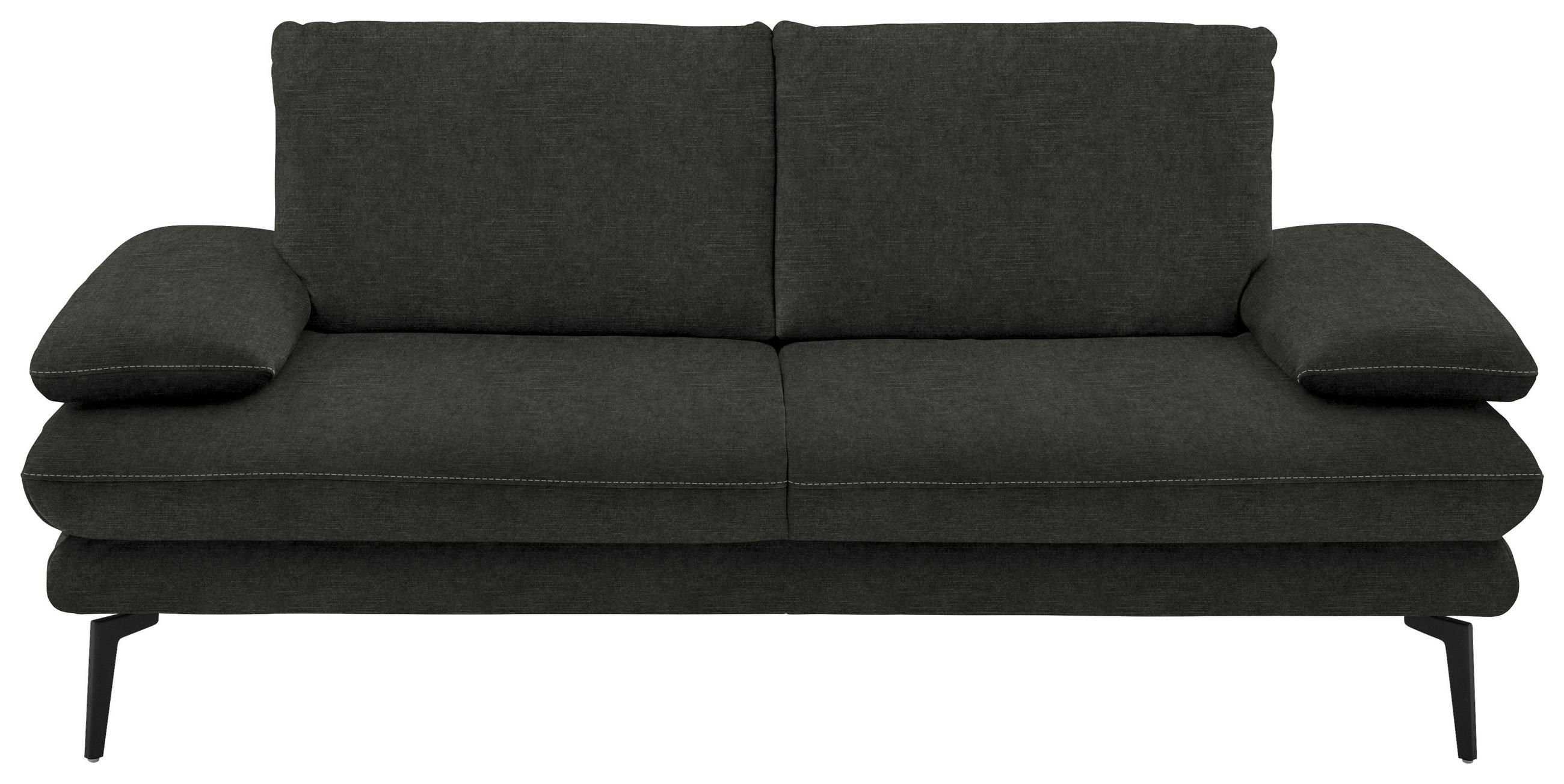 2,5-SITZER ARZONA-S -EXKLUSIV- - Dunkelgrau/Beige, Design, Textil/Metall (196/89/104cm) - Dieter Knoll
