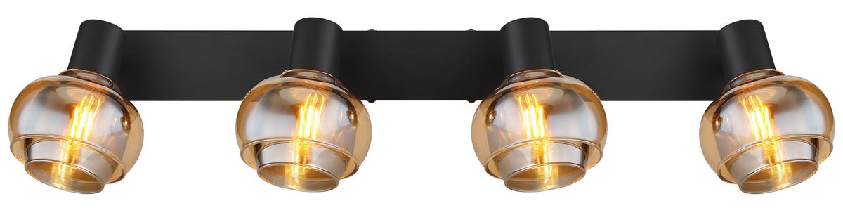 STRAHLER 56/10,5/13,5 cm   - Schwarz, Basics, Glas/Metall (56/10,5/13,5cm) - Globo