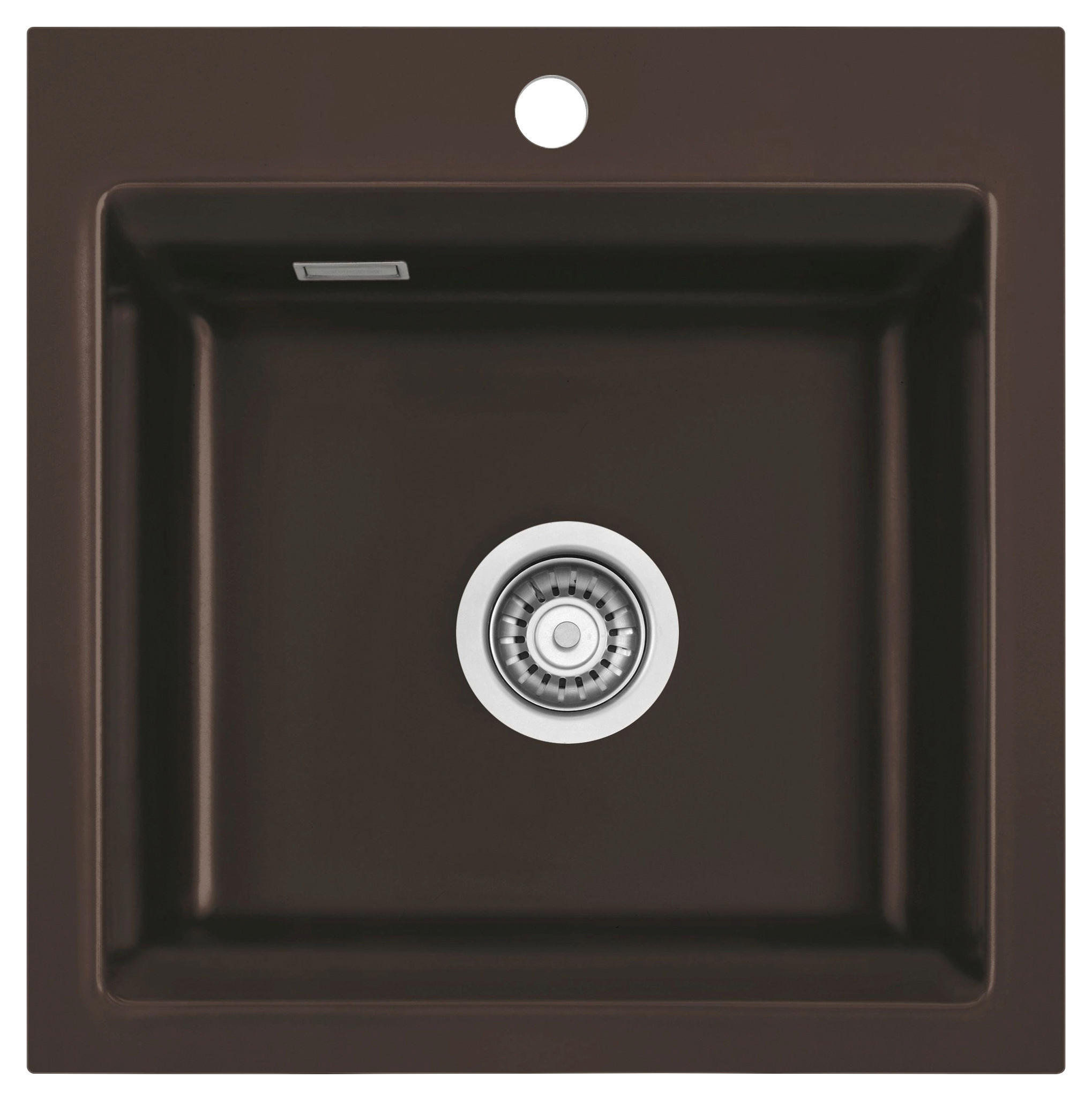 SPÜLE Kara 51 / 50030165  - Braun, Basics, Keramik (51/20/51cm) - Systemceram