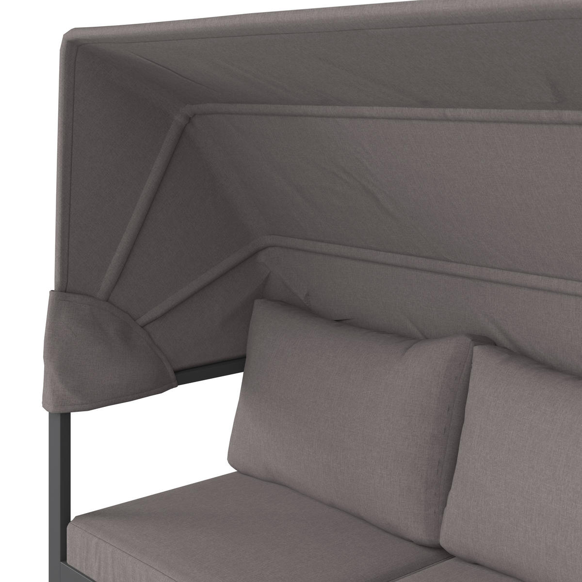 LOUNGE GARNITURA  antracit, taupe, boje tikovine   - boje tikovine/taupe, Konvencionalno, drvo/metal (213/146/120cm) - Ambia Garden