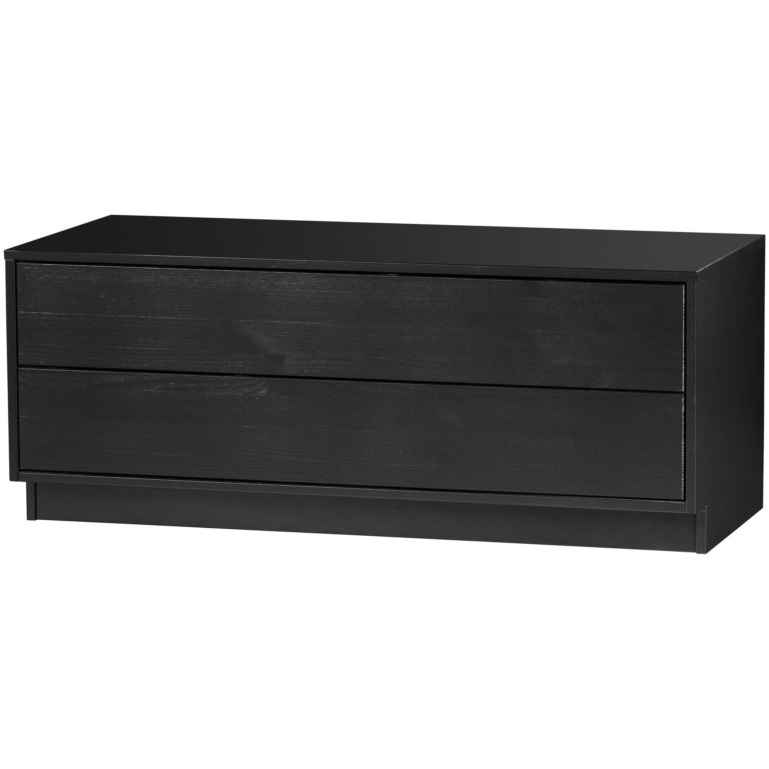 Livetastic Lowboard Finca Schwarz 100x40x40 cm