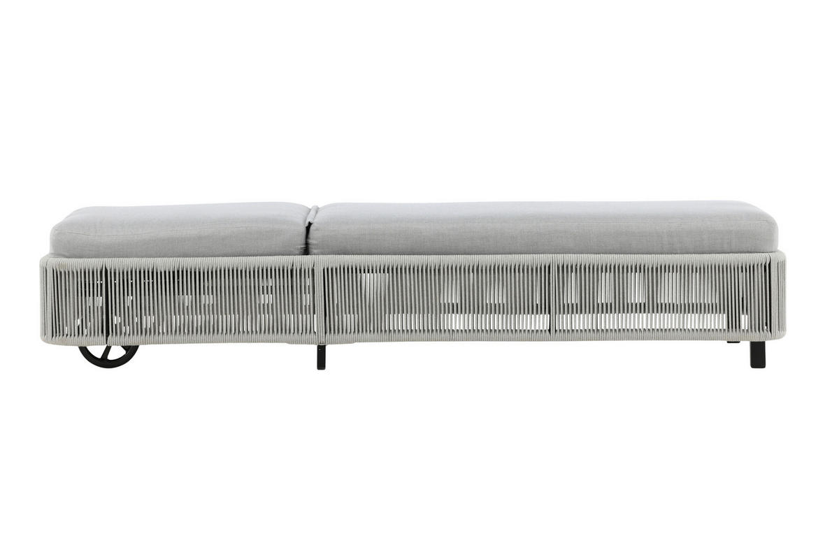 SONNENLIEGE 75/32/205 cm  - Schwarz/Grau, KONVENTIONELL, Textil/Metall (75/32/205cm) - Gardenson