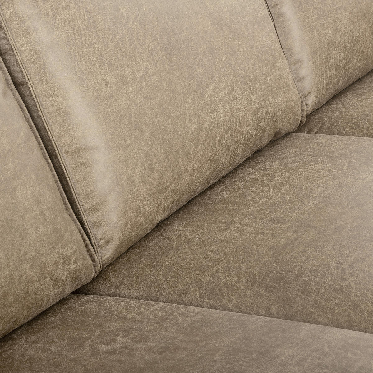 ECKSOFA Hellgrau Echtleder Lederlook Bettkasten, Schlaffunktion, Rücken echt  - Hellgrau/Schwarz, Design, Leder/Textil (166/238cm) - Livetastic