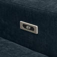 ECKSOFA in Chenille Petrol  - Petrol/Schwarz, KONVENTIONELL, Textil/Metall (178/264cm) - Hom`in