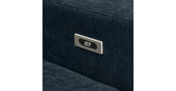 ECKSOFA in Chenille Petrol  - Petrol/Schwarz, KONVENTIONELL, Textil/Metall (178/264cm) - Hom`in