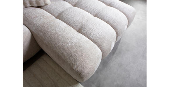 ECKSOFA in Chenille Creme  272/172 cm  - Creme/Schwarz, KONVENTIONELL, Kunststoff/Textil (272/172cm) - Carryhome