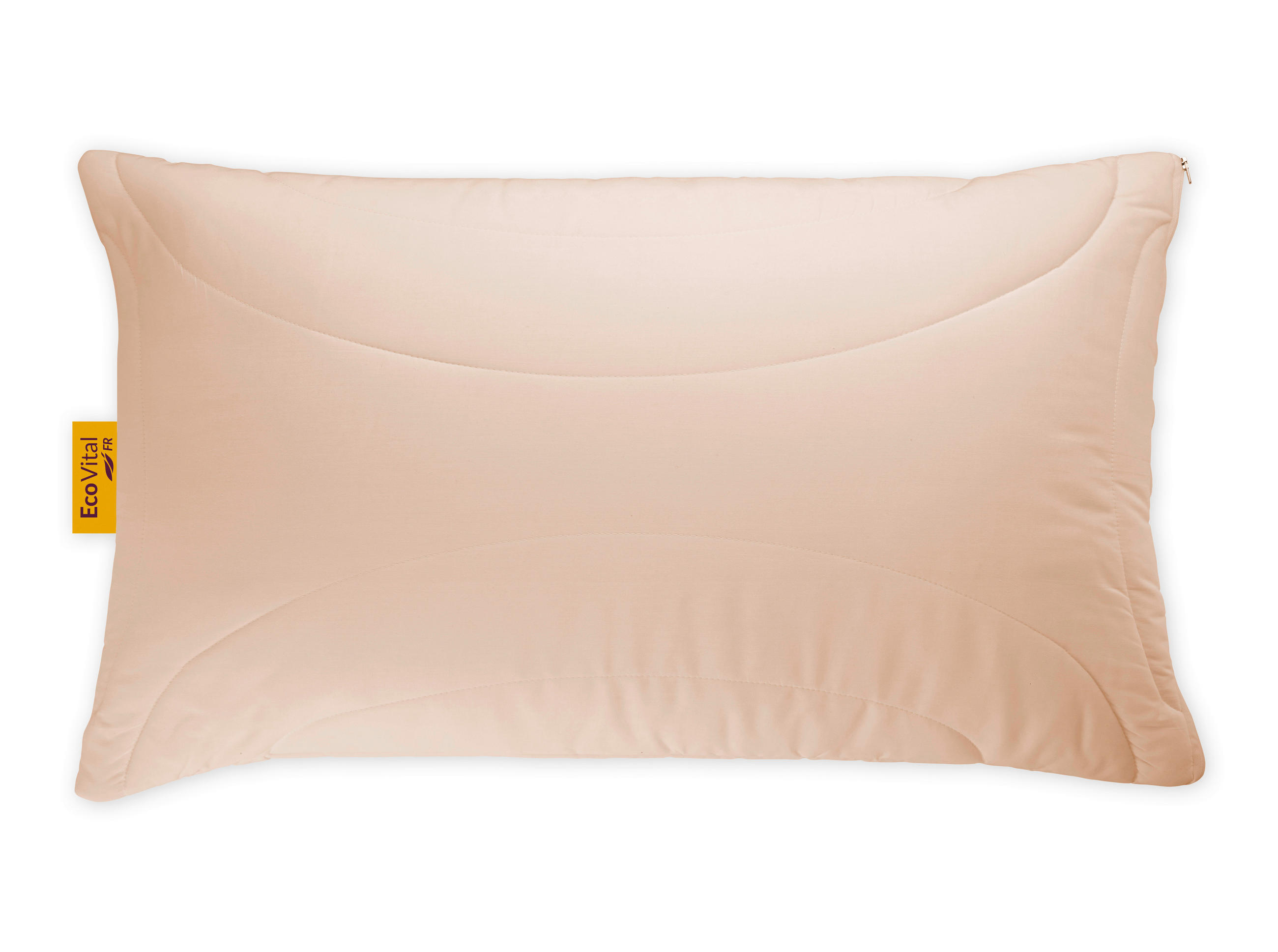 KOPFPOLSTER 40/80 cm  ECO Vital FR  - Champagner/Weiß, Basics, Textil (40/80cm) - Goldeck Austria