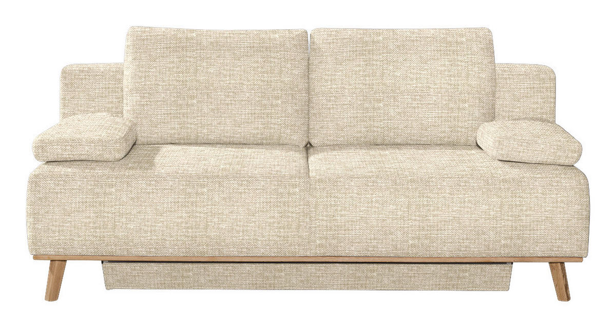BOXSPRINGSOFA Beige  - Beige, Design, Holz/Textil (203/97/107cm) - Dieter Knoll