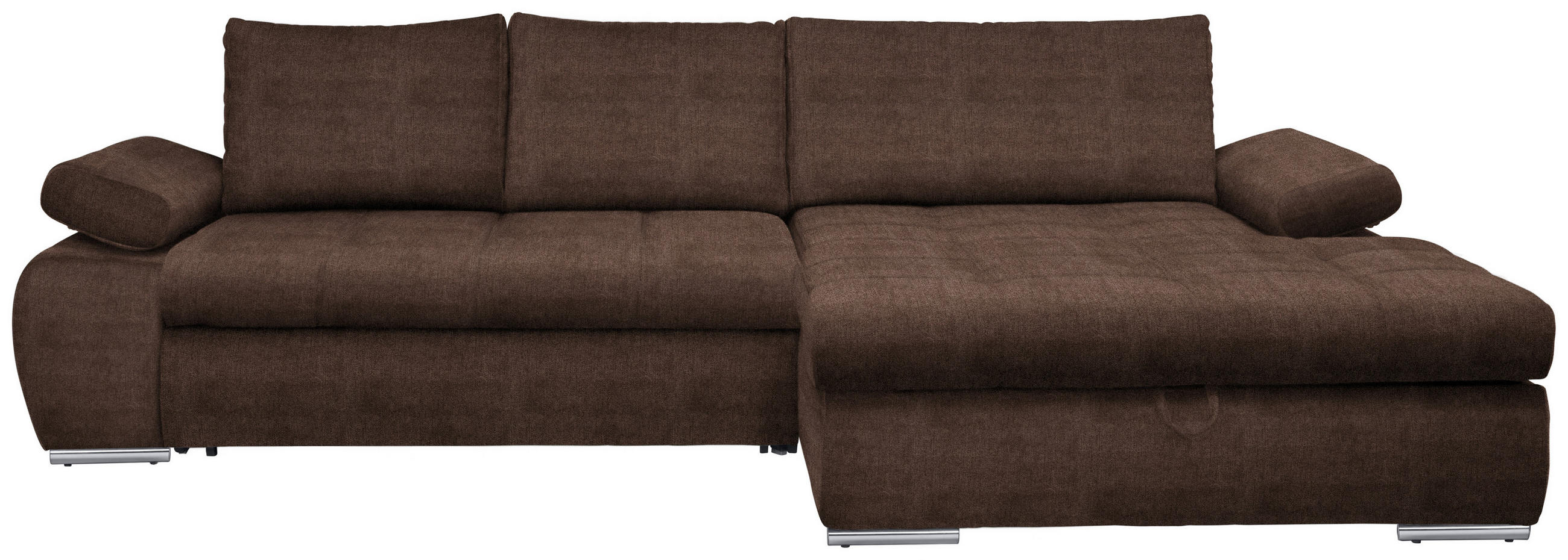 ROHOVÁ SEDACIA SÚPRAVA, textil, hnedá - hnedá/biela, Design, textil/plast (294/173cm) - Carryhome