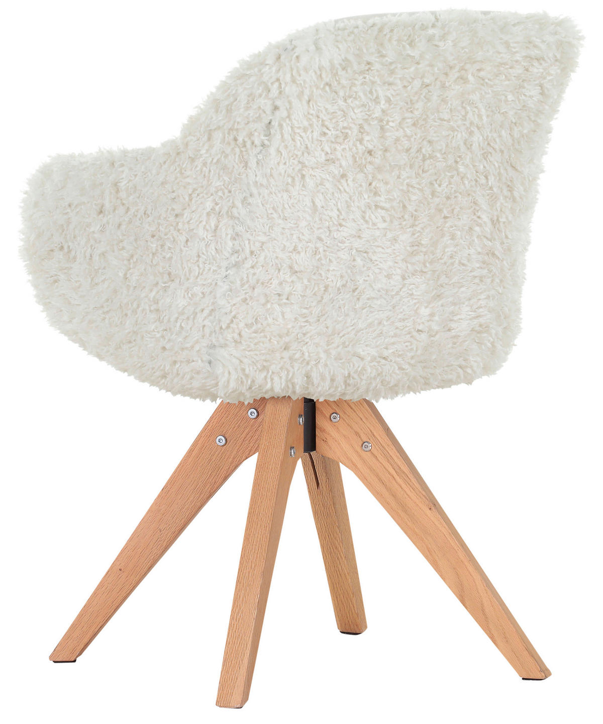 ŽIDLE S PODRUČKAMI, vzhled kůže, plyš, krémová, bílá - bílá/krémová, Trend, dřevo/textil (60/83/65cm) - Landscape