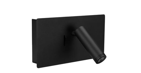 LED-WANDLEUCHTE LANCASTER - Schwarz, Basics, Metall (23/9-16/12cm) - Novel