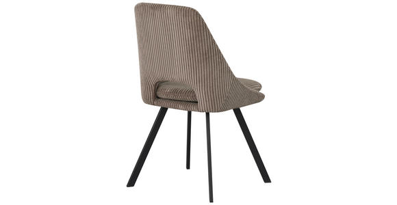 STUHL   Cord  - Taupe/Schwarz, Design, Textil/Metall (48/85/56cm) - Carryhome