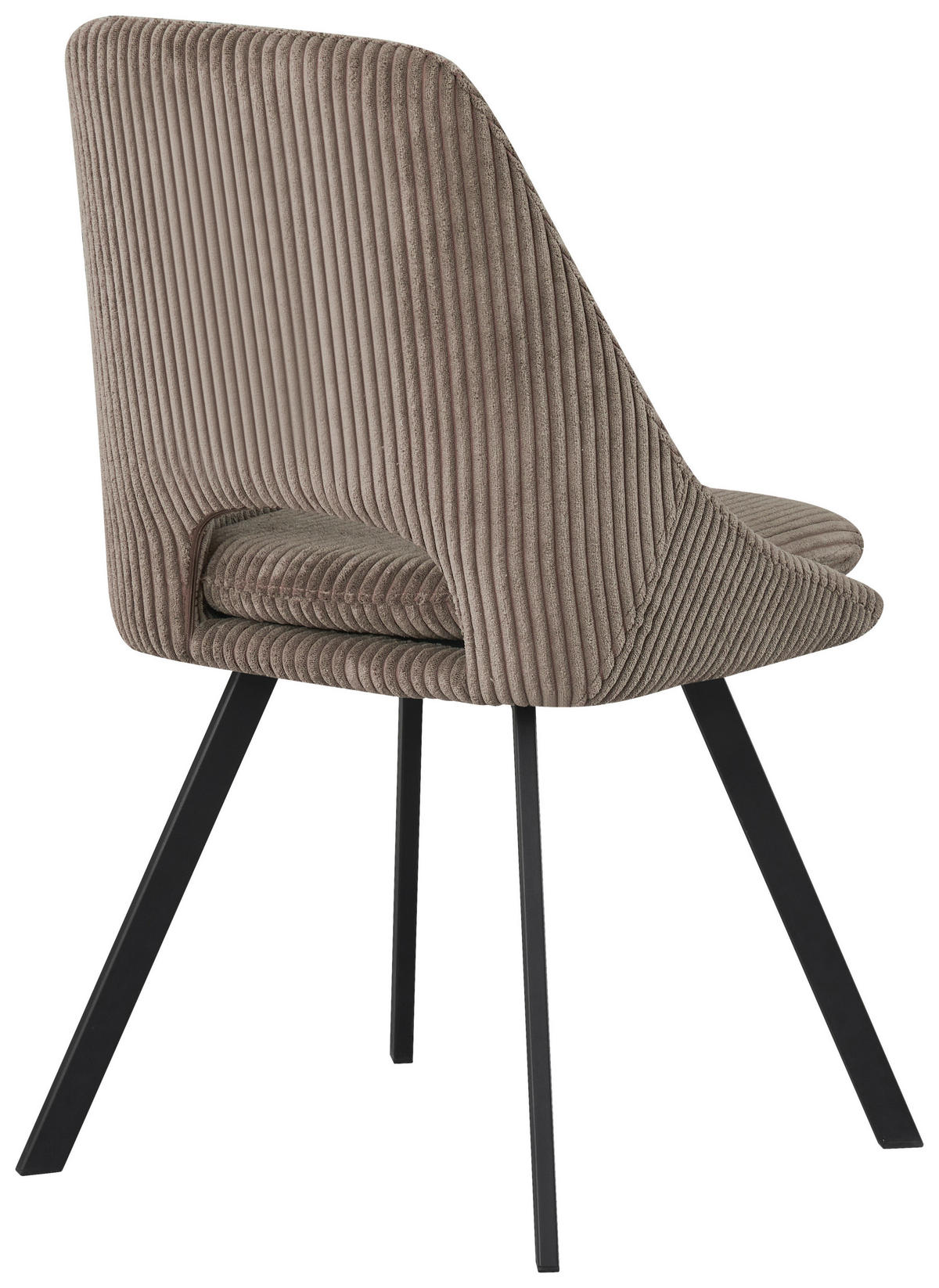 STUHL Cord Taupe  - Taupe/Schwarz, Design, Textil/Metall (48/85/56cm) - Carryhome