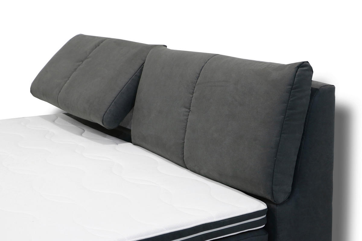 BOXSPRING KREVET 180/200 cm     antracit  - boja aluminijuma/antracit, Konvencionalno, karton/tekstil (180/200cm) - Venda