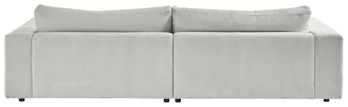 3-SITZER-SOFA in Cord Graubraun  - Graubraun/Schwarz, Design, Kunststoff/Textil (290/86/127cm) - Lomoco